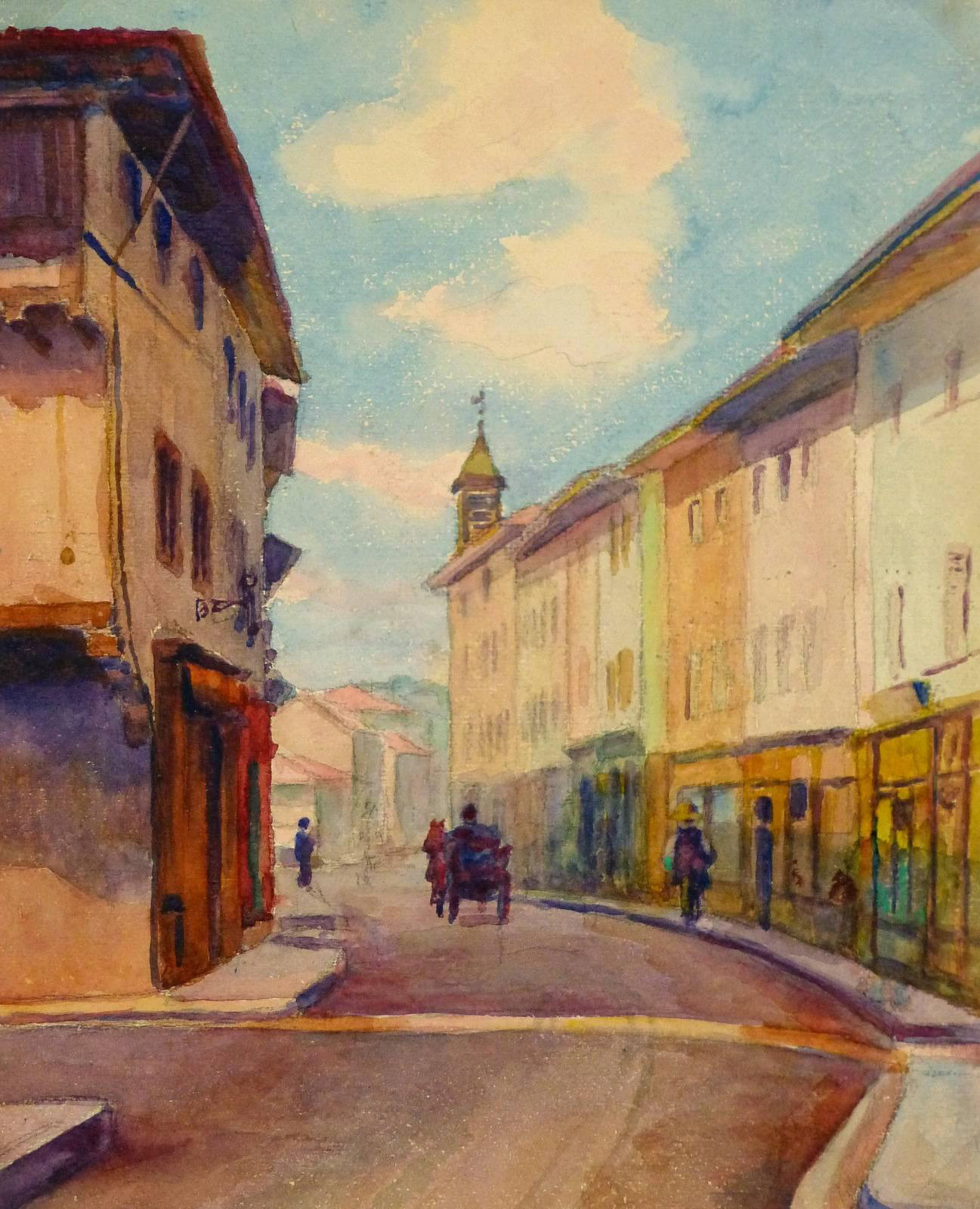 France Original Watercolor Painting Tours